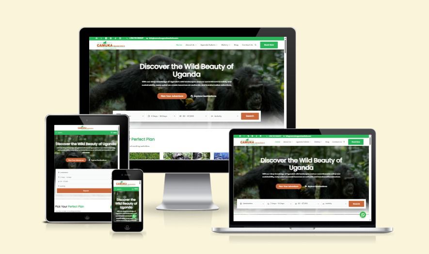 Tourism web design in Uganda