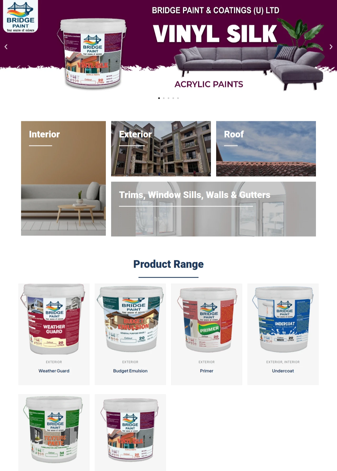 Bridge Paint website designing by Smart Choice Ug